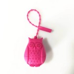 Tea filter, infuser, owl form, purple color